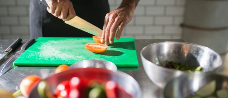 Home kitchen with fresh produce